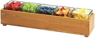 Cal Mil Madera Stacking Box, 20 x 5 x 3.25 inch - 1 Each.
