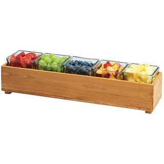 Cal Mil Madera Stacking Box by CAL-MIL – 20 x 5 x 3.25 inch, Wood, Tan, Model 3682-205-99