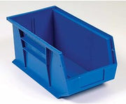 Global Industrial Hanging & Stacking Storage Bin 5-1/2 x 14-3/4 x 5, Blue, Lot of 12
