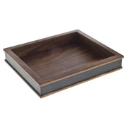Walnut Wood Serving Tray - 14" L x 12" W x 2 1/4" H by HUBERT – 14" x 12" x 2.3", Wood, Model HU599-78