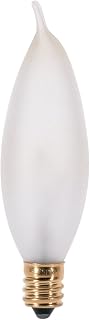 Satco Flame Tip Frost Chandelier Bulb 25 W 210 Lumens Candelabra E12 3.6 In. Boxed
