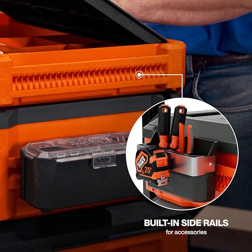 KLEIN TOOLS Tray Top / Orange/Stainless Steel / 1 Tool Boxes