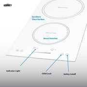 Summit Appliance White / 12 Inch / 1 Countertop Burners
