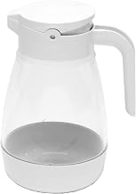 Service Ideas SY916WH Syrup Dispenser, 16 oz, White/Clear
