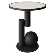 Modern Minimalist Round Coffee Table - 21.7" Height Metal e Side Table for Living Room & Bedroom - Slish Nightstand & Accent Table by Mesa Creative Slate by Generic – Model Generic