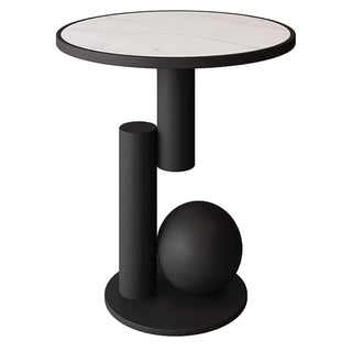 Modern Minimalist Round Coffee Table - 21.7" Height Metal e Side Table for Living Room & Bedroom - Slish Nightstand & Accent Table by Mesa Creative Slate by Generic – Model Generic