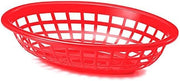 TableCraft 1071R Red 7-3/4" Oval Side Order Basket - Dozen