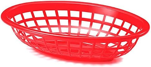 TableCraft 1071R Red 7-3/4" Oval Side Order Basket - Dozen