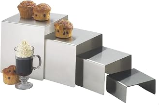 Cal-Mil 239 Classic Riser, 8" Width x 8" Depth x 8" Height, Stainless Steel