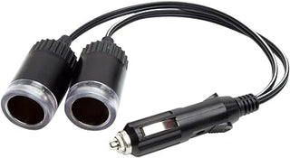 PowerDrive 12V 2-Way Adapter PD9223BL - Cigarette Socket Adapter Vehicle Auxiliary Power Splitter for Car Truck Van 10 Amp - Black