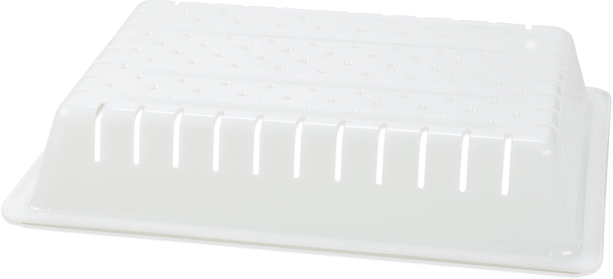 Storplus Food Storage Container Colander with Stackable Design for Catering by Carlisle FoodService Products – 26 x 18 Inches, 0.0 ounces, Plastic, White, Model 10648