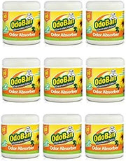 OdoBan Solid Odor Absorber Eliminator for Home and Small Spaces, Citrus Scent, 14 Ounces Each, 9-Pack