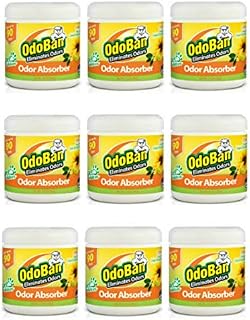 OdoBan Solid Odor Absorber Eliminator for Home and Small Spaces, Citrus Scent, 14 Ounces Each, 9-Pack