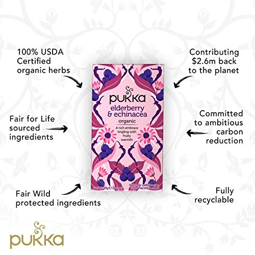 Pukka 20 Count (Pack of 2) / Elderberry & Echinacea / 1 Herbal