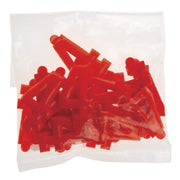 Price Tag Numbers 4 Red Embossed Plastic Red - 1 1/2" H 25 Per Bag by SHAW & SLAVSKY INC – Model 101-#4