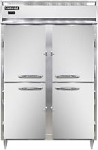 DL2W-SS-HD Designer Line Two Section Reach In Heated Cabinet, Full Stainless & Half-Height Doors