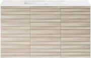 Swiss Madison Cascade 36" Wall-Mounted Bathroom Vanity in White Oak with Sink Top