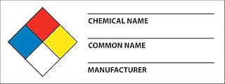 National Marker WOL8ALV NFPA Chemical Label, PS Vinyl, 1 1/2" x 4"