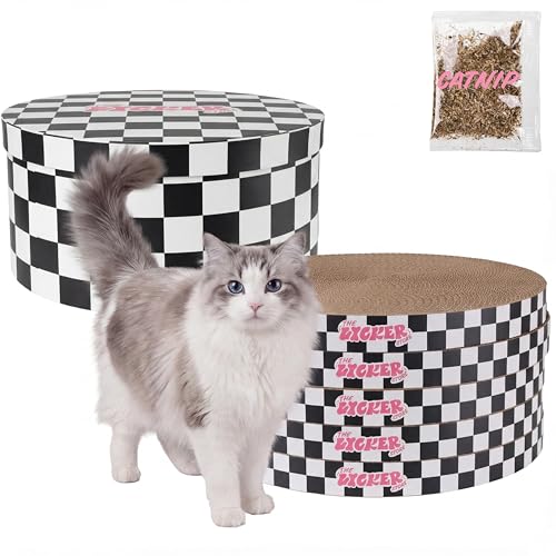 THE LICKER STORE Checker Black/White / 12" / Modern;Mid-Century;Classic;Transitional;Traditional;Cottage;Casual Scratching Pads