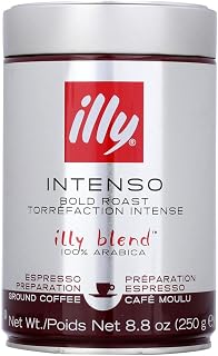 Ground Espresso Coffe, Dark Roast, 8.8-Ounce Tins (Pack of 2) by illy [Foods]