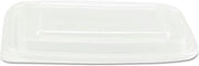 Genpak FPR932 Microwave Safe Container Lid, Plastic, Fits 24-32 oz, Rectangular, Clear, 75 Per Bag (Case of 4 Bags)