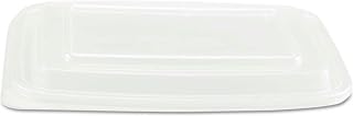 Genpak FPR932 Microwave Safe Container Lid, Plastic, Fits 24-32 oz, Rectangular, Clear, 75 Per Bag (Case of 4 Bags)