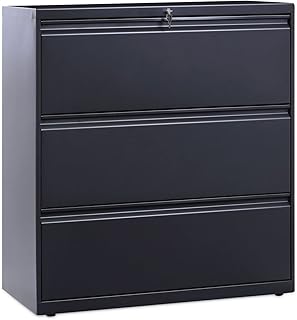 Alera Lateral File, 3 Legal/Letter/A4/A5-Size File Drawers, Charcoal, 36" x 18.63" x 40.25"