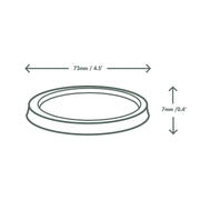 Compostable Clear Plastic 2-4oz Container Lids by Vegware – 2-4oz, PLA, Clear, Pack of 2000, Model CF736