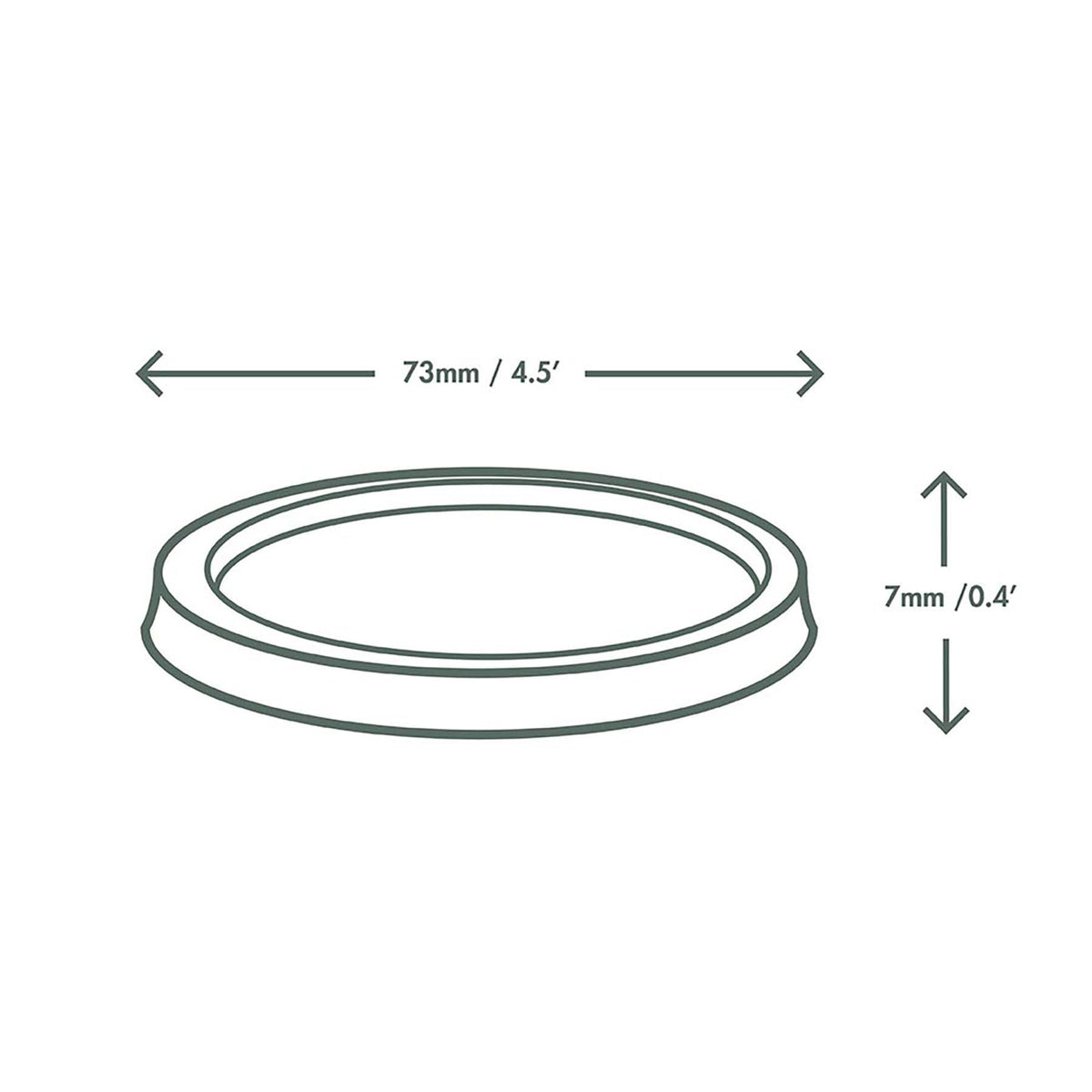 Compostable Clear Plastic 2-4oz Container Lids by Vegware – 2-4oz, PLA, Clear, Pack of 2000, Model CF736