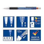Mechanical Pencil Blue by STAEDTLER – 10 Count (Pack of 1), Plastic, blue, Model 775 03