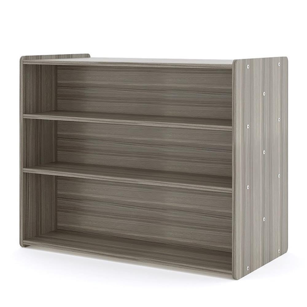 Contemporary Wood Composite School Age Shelf Storage in Gray by Tot Mate – Wood, Shadow Elm Gray, Model TM2306R.0W92