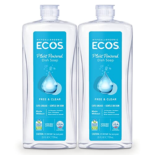 ECOS Free & Clear / 25 Fl Oz (Pack of 2) / 2 Dish Soap