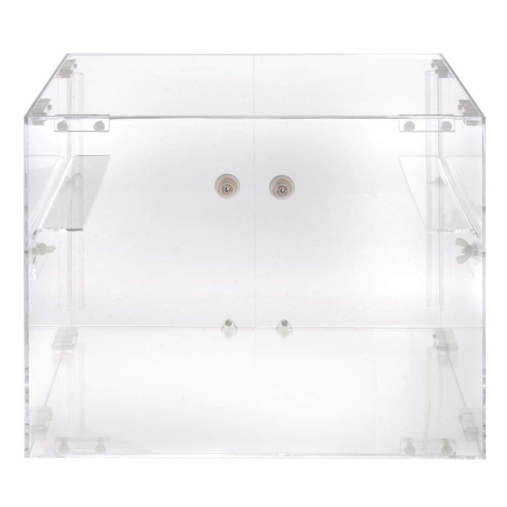 Stackable Countertop Display Case 2-Tier Rectangular Clear Acrylic - 19" L x 15 1/4 W x 14 1/2 H by HUBERT – Plastic, Clear, Model 191538024894