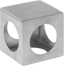 HUBERT Metal Display Riser Square Laser-Cut Stainless Steel - 3" Square