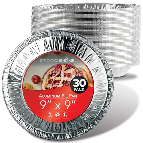 Stock Your Home 30 Pack (9 Inch) / Silver / 30 Pack Pie Pans