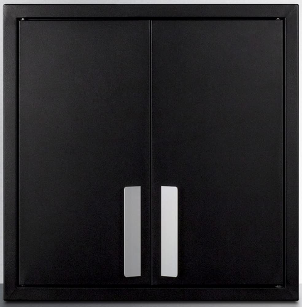 18' Wide Wall Cabinet by Summit Appliance – 18"W x 12"D x 18"H, Metal, Black
