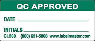 Labelmaster CL200 QC Approved Label, Paper, 1 3/4" x 3/4" (Pack of 500)