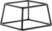 HUBERT Pedestal Display Riser Square Black Rubber-Coated Steel - 7"L x 6"W x 4"H