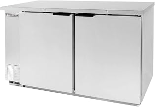 Beverage-Air BB58HC-1-F-S 58" Back Bar Refrigerator - Stainless Steel - Solid Door - Food Rated