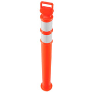 Portable Delineator Post w/ 3" Reflective Bands by Global Industrial – Polyethylene, Orange, Model RD10-R6P-ORG