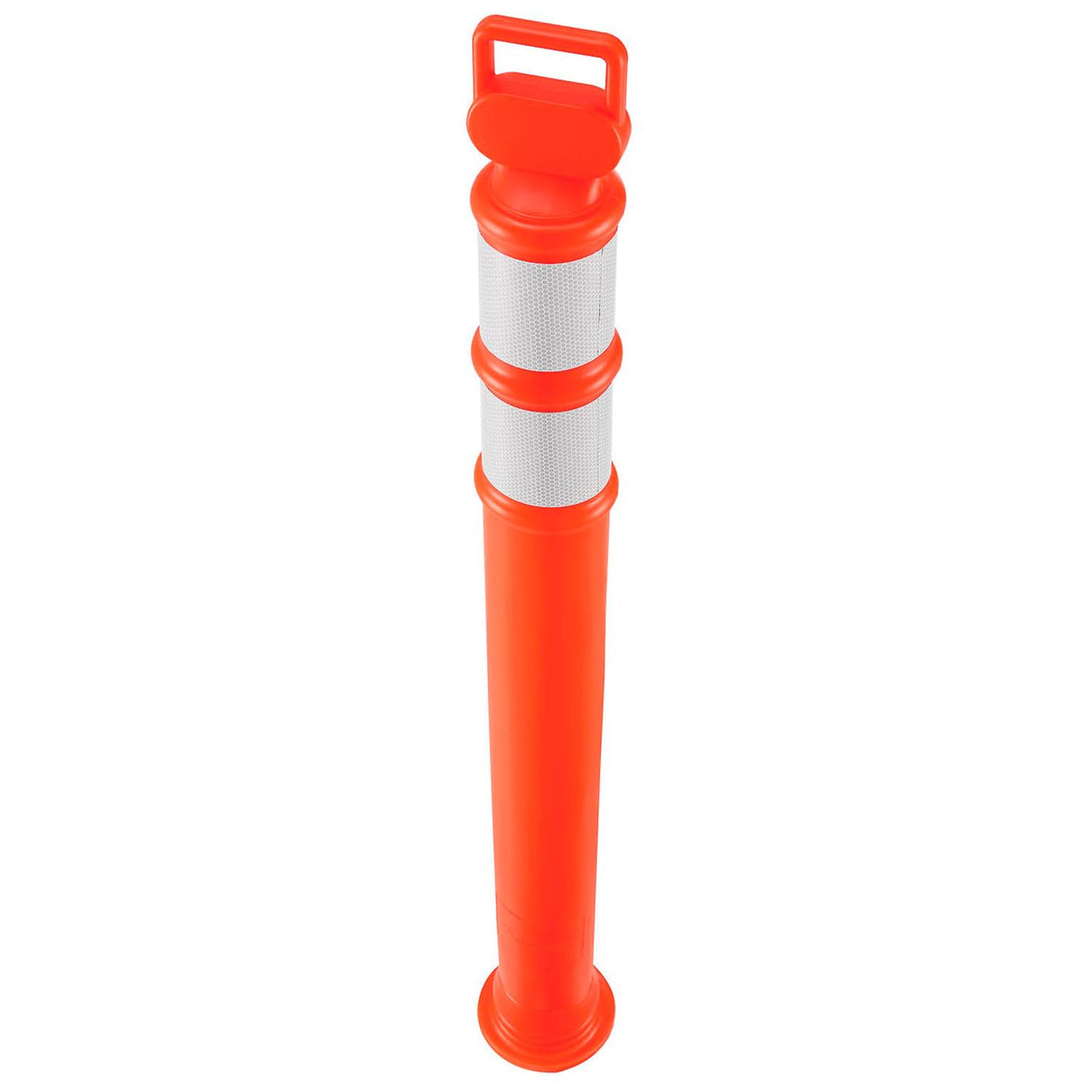 Portable Delineator Post w/ 3" Reflective Bands by Global Industrial – Polyethylene, Orange, Model RD10-R6P-ORG