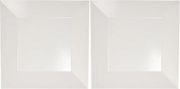 American Metalcraft SQP10 Platters, 12" Length x 12" Width, White (Pack of 2)