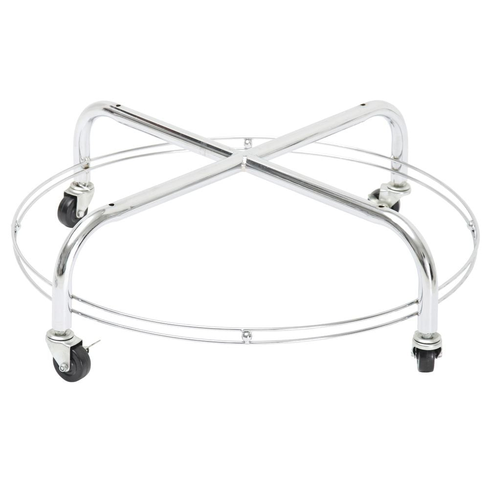 Dump Bin Round Chrome Wire - 29 1/2" Dia x 32" H by HUBERT – Metal, Silver