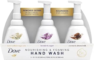Dove Nourishing Foaming Hand Wash Variety Pack 3ct/10.1 oz | Warm Vanilla & Sugar Cane | Lavender & Yogurt | Coconut & Almond Milk