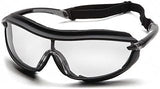 Pyramex XS3 Plus Safety Eyewear, Clear Anti-Fog Lens With Black Frame And Cord