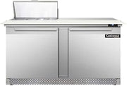 DL60-8C-FB Designer Line Sandwich Unit, 60" W, With 8 Pan Top Openings, 19" Cutting Board & Front Breathing