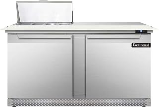 DL60-8C-FB Designer Line Sandwich Unit, 60" W, With 8 Pan Top Openings, 19" Cutting Board & Front Breathing