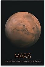 Education Poster The Solar System Mars Space Classroom Decorative Painting Canvas Wall Posters And Art Picture Print Modern Family Bedroom Decor Unframed 12"x16"
