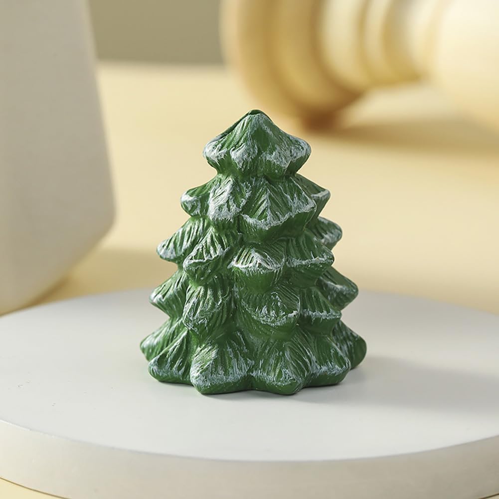 QIAOIDEA Mini Tree Card Holders, Resin Set of 12, Green