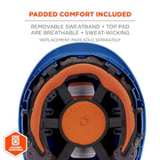 Ergodyne Blue / One Size Fits Most / Safety Helmet - Type 2, Class C Hard Hats